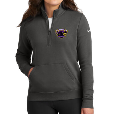 Voorheesville - Women's Club Fleece Sleeve Swoosh 1/2 Zip Thumbnail
